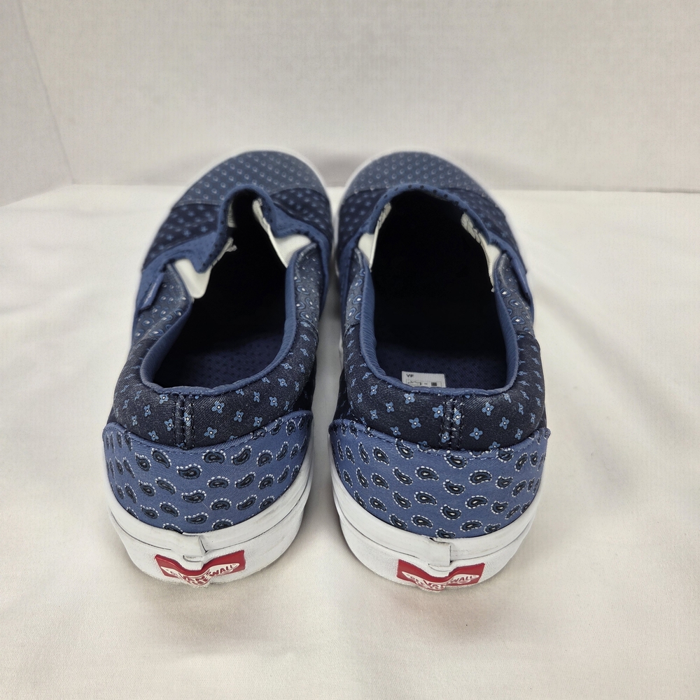Vans Stylish Blue Patchwork Pattern Slip-On Shoes - image 2